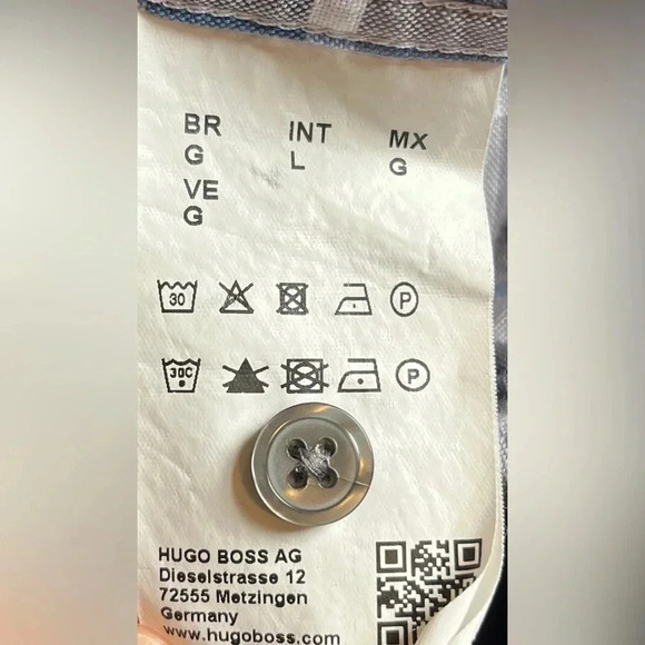 Hugo‎ Boss Lukas 2 Long-Sleeve Plaid Button-Up Shirt Men's Size Large - Picture 11 of 14